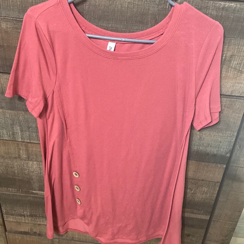Knit top with button detail